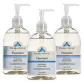 Essentials glycerin hand soap unscented 3pack bottle closeup for gentle moisturizing.