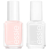 essie Ballet French Manicure Kit close-up of Ballet Slippers and Blanc for a timeless pale-pink French look.
