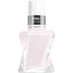essie gel couture bottle and brush illustrate easy color application for flawless nails.