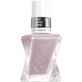 essie gel couture gray nail polish bottle close-up showing longwear and shine