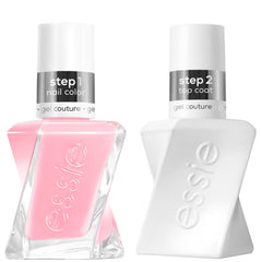 essie gel couture Inside Scoop Kit pink bottle shows long-wear gel-like shine.