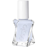 essie Gel Couture Perfect Posture bottle shows longwear periwinkle polish.