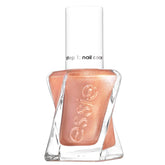 essie Gel Couture Steel The Show bottle with soft gold metallic finish