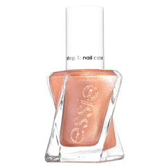 essie Gel Couture Steel The Show bottle with soft gold metallic finish