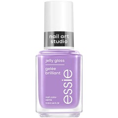 essie orchid jelly bottle closeup highlights buildable translucent purple gloss for at-home nail art