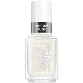 essie separated-starlight gold flaky-pearl swatch showing festive shimmer