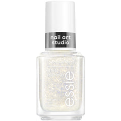 essie separated-starlight gold flaky-pearl swatch showing festive shimmer