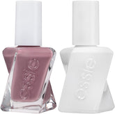 essie Take Me To Thread nail polish bottle in plush taupe for longwear wear.