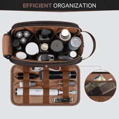 Estour bag highlighting multiple pockets to organize grooming essentials
