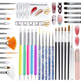 ESUOHYM 39pcs nail art brushes set main image for versatile DIY nails.