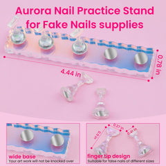 ESUOHYM Heart-shaped nail stand showcases press-on nails with secure grip during display