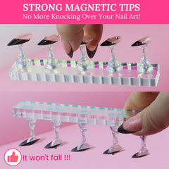 ESUOHYM Multi-tier display keeps tools and polishes within easy reach for efficient workflow