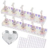 ESUOHYM Nail Stand Aurora magnetic holder keeps polishes organized for precise painting