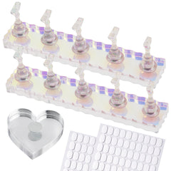 ESUOHYM Nail Stand Aurora magnetic holder keeps polishes organized for precise painting
