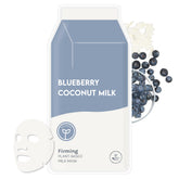 ESW Beauty blueberry coconut milk mask packaging highlights compostable materials for sustainable skincare.