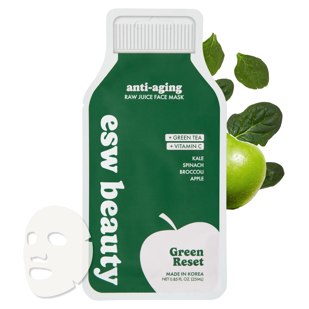 ESW Beauty Green Reset mascarilla facial infusión de col rizada y espinaca para revitalizar la piel