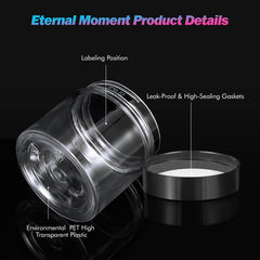 Eternal Moment 2 oz jar bottom view highlighting transparent base for showcasing contents.