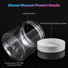 Eternal Moment jar shown in bag, leak-proof design keeps products secure