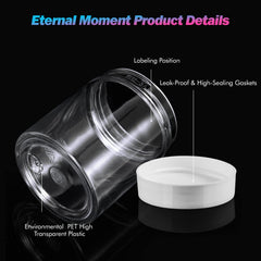 Eternal Moment portable 3oz cosmetic jar fits tote bags for on-the-go use