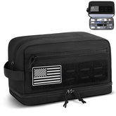 ETRONIK tactical toiletry bag dual-layer design keeps essentials organized on the go.