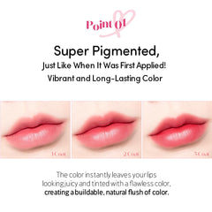 ETUDE Dear Darling Marker Tint 8 Cherry Punch gloss lips texture conveys light watery finish