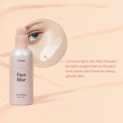 ETUDE Face Blur dewy finish glow on even complexion.