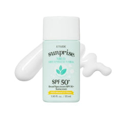 ETUDE Sunprise Sun Milk packaging box highlights travel-friendly 55ml size.