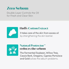 ETUDE Zero Sebum Powder close-up texture highlights weightless, blurring feel.