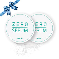 ETUDE Zero Sebum Powder duo packaging shows portable oil-control solution.