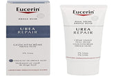 Eucerin 5% Urea smoothing face cream tube close-up showing rich hydration for dry skin