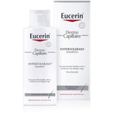 Eucerin Dermo Capillary Shampoo bottle showing gentle cleanse for hypersensitive scalp