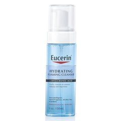 Eucerin Hydrating Foaming Daily Facial Cleanser bottle for gentle daily cleansing.