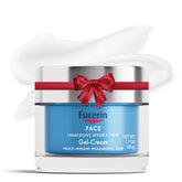 Eucerin Immersive Hydration night gel jar shows an ultra-light texture delivering lasting moisture.