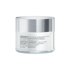 Eucerin Q10 night cream being applied to face and neck during nightly routine