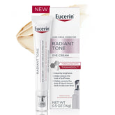 Eucerin Radiant Tone Eye Cream bottle-front for brightening.