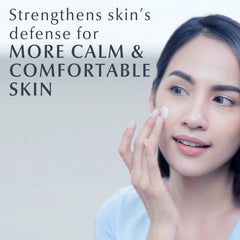 Fragrance-free label signals gentle daily use for sensitive skin.