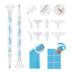 Eudaicful rhinestone picker handle blue, ergonomic grip for precise nail art.