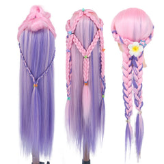 Eumos synthetic hair close-up showing odor-free, safe material.