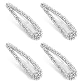 EupHHonycs rhinestone hairpin close-up with sparkling crystals for bridal sparkle.