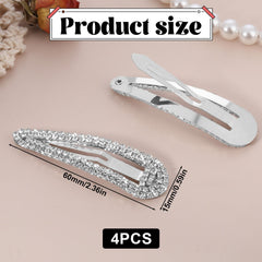 EupHHonycs water-drop crystal hair barrette side view adds elegant updo detail.