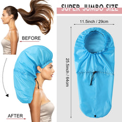 Eurzom XL shower cap black braids keeps hair dry during bath or shower