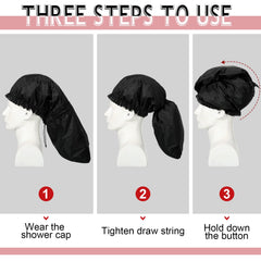 Eurzom gray shower cap keeps delicate hair dry and style-intact