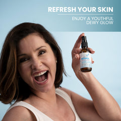 Eva Naturals serum blends squalane and hyaluronic acid for deep hydration.