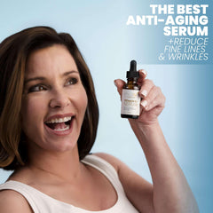 Eva Naturals Vitamin C Serum texture swirl reveals a lightweight, non-greasy formula.
