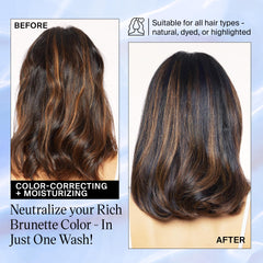Spirulina and Juniper Berry nourish each strand in Brass to Sass shampoo