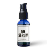 Evan Alexander Fine Grooming MY Serum Beard Oil bottle pour demonstrates easy, nourishing beard care
