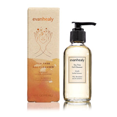 evanhealy Tea Tree Gel Cleanser lavender-oil closeup suggests soothing aroma