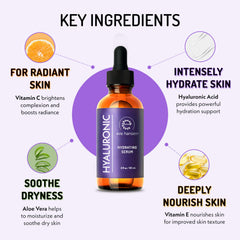 Eve Hansen Hyaluronic Acid Serum texture swirl on skin shows smooth absorption.