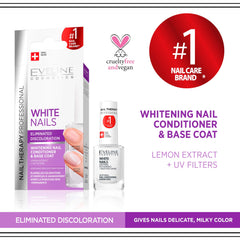 Eveline Cosmetics 3in1 Nail Whitener brush applicator for even daily whitening