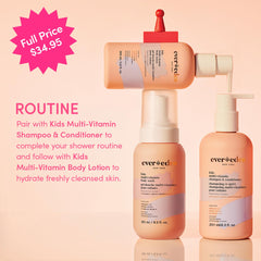 Evereden Kids Body Wash bottle delivers soothing hydration for soft, comfortable skin.
